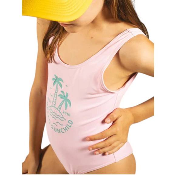 NEW SUN CHILD louhello one piece swimsuit in pink - Picture 2 of 3